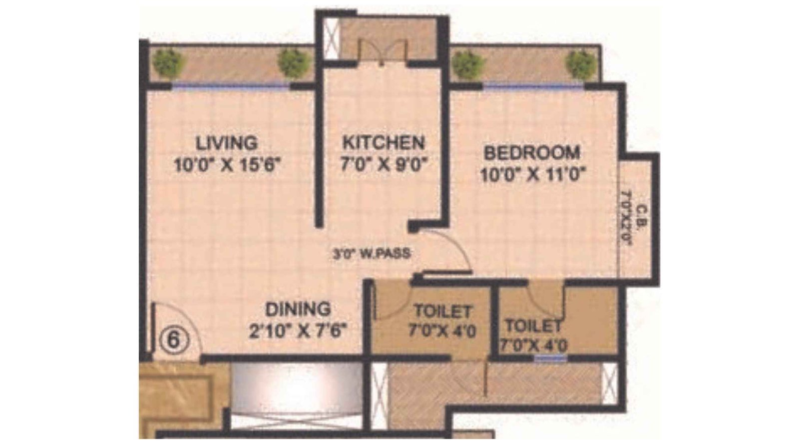 Bhoomi-Acres-Floor-Plan-G-H-Wing-1-BHK-Unit-Plan-6