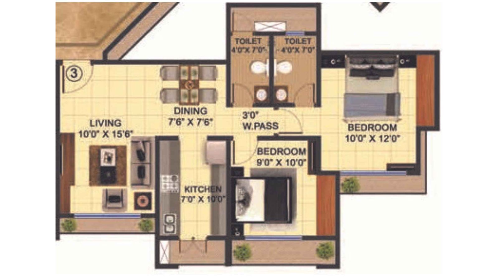 Bhoomi-Acres-Floor-Plan-G-H-Wing-2-BHK-Unit-Plan-2