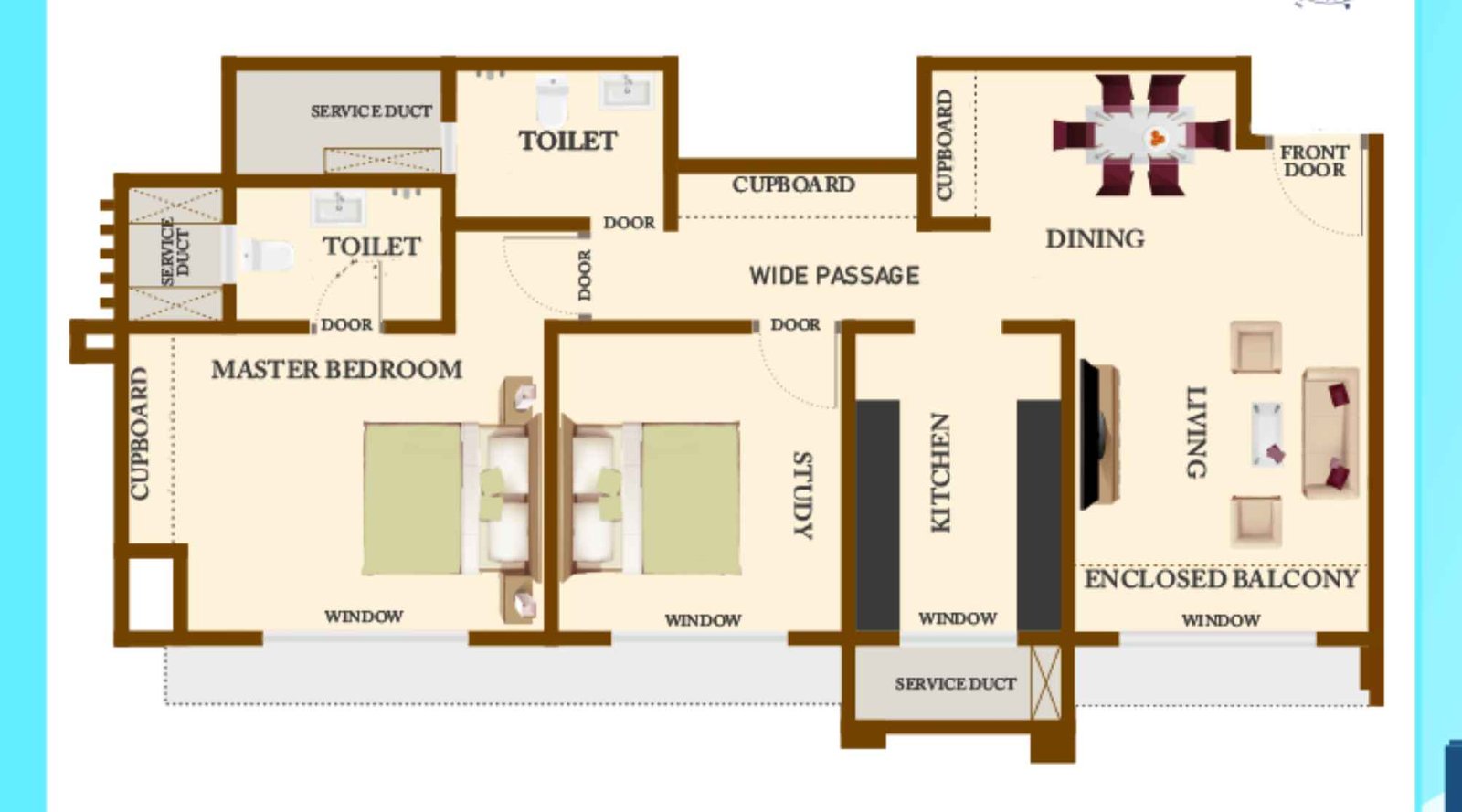 Bhoomi-Acres-Floor-Plan-L-Wing-2-BHK-Unit-Plan-4-and-7