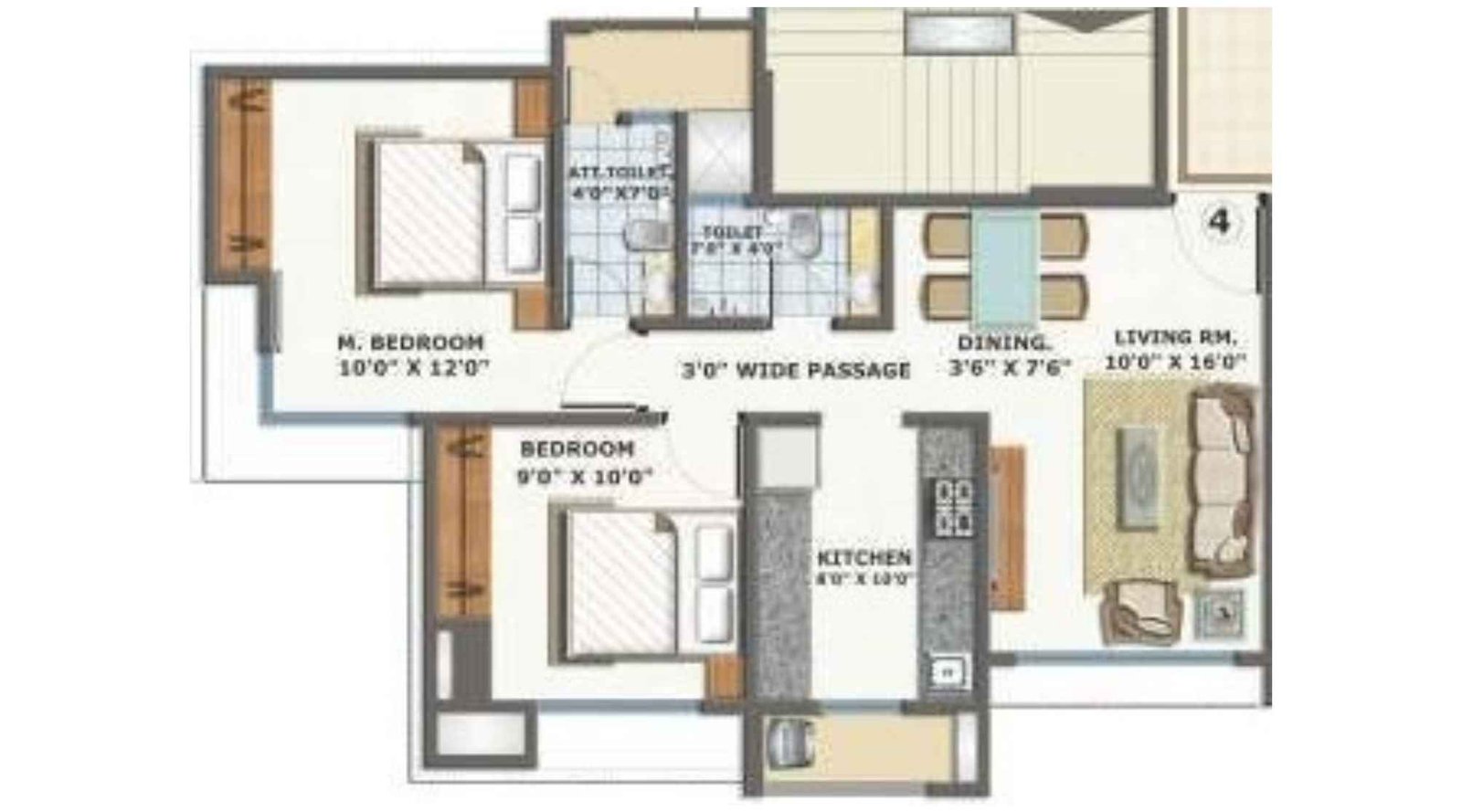 Bhoomi-Acres-Floor-Plan-M-Wing-2-BHK-Unit-Plan-4